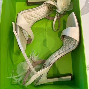 Sam Edelman Cream Feather Heels